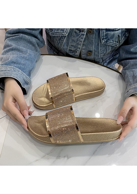Women Fashion Rhinestone Flat 