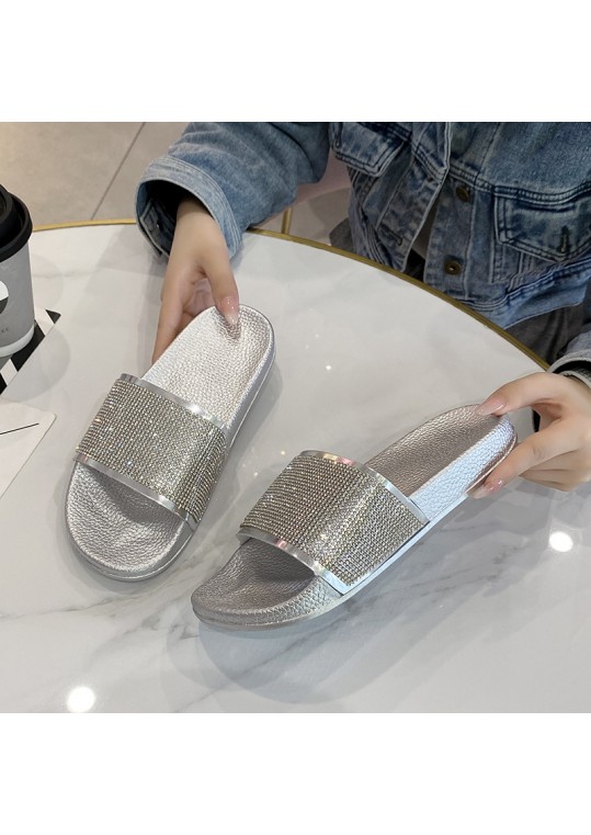 Women Fashion Rhinestone Flat 